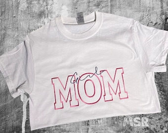 Mom Personalized Embroidered Mama T-shirt: Baby Outfit Keepsake