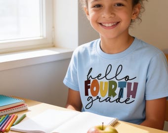 Hello fourth grade Back to school Shirt