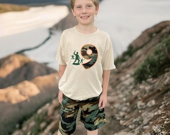 Custom Camo Birthday Shirt, Army Soldier Outfit, Boys Hunting Theme Tee