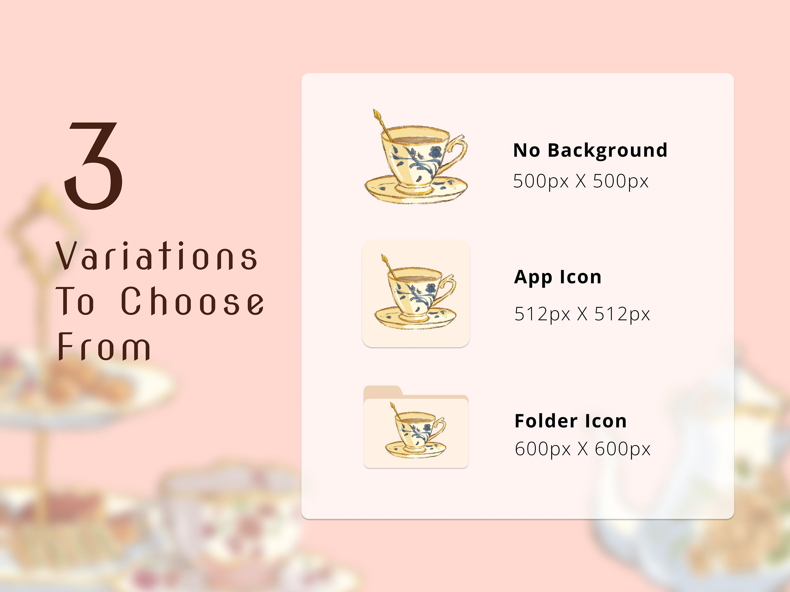 Afternoon Tea Themed Desktop Icons | App Icons | Desktop Folder Icons ...