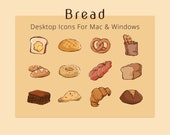 Bread Themed Desktop Icons | App Icons | Desktop Folder Icons | Macbook Icons | Windows Icons | Bread Icons | Bread Clipart