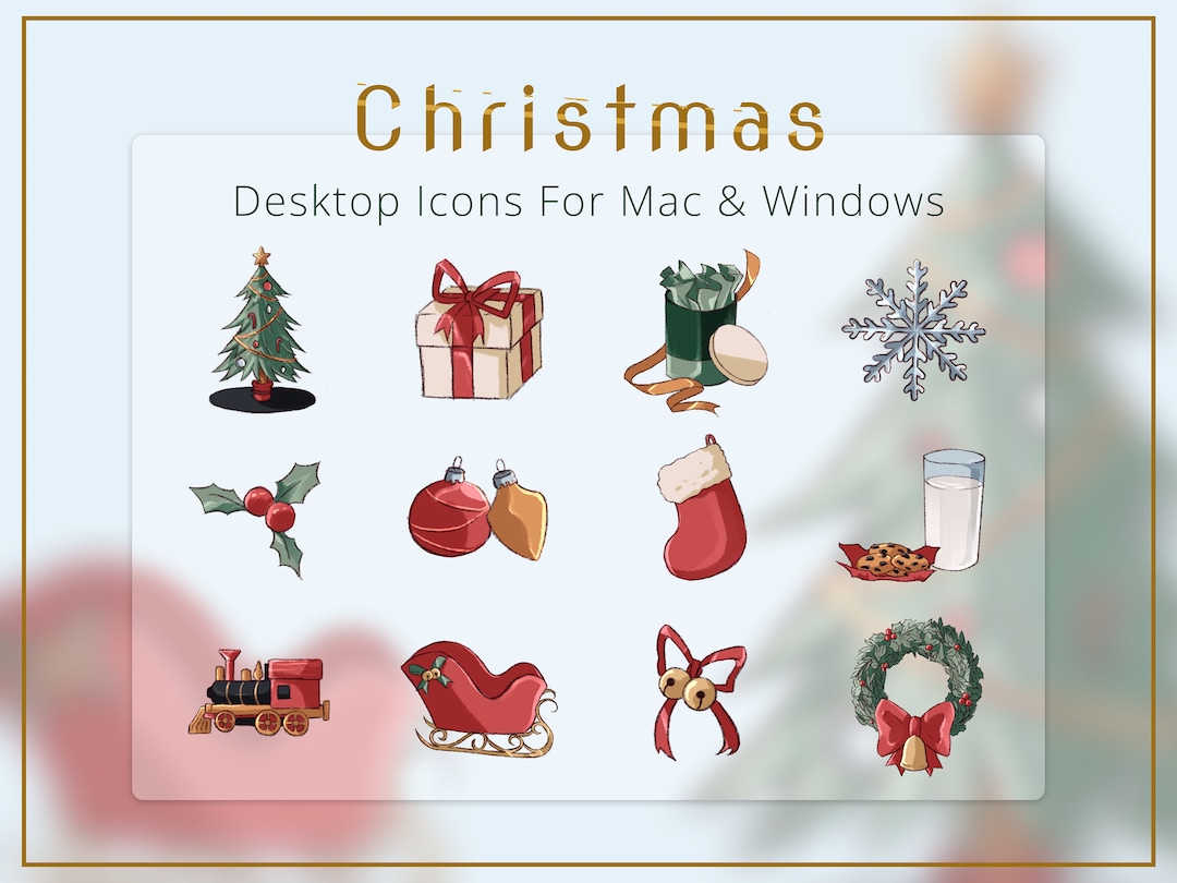 Christmas Themed Desktop Icons App Icons Desktop Folder Icons MacBook