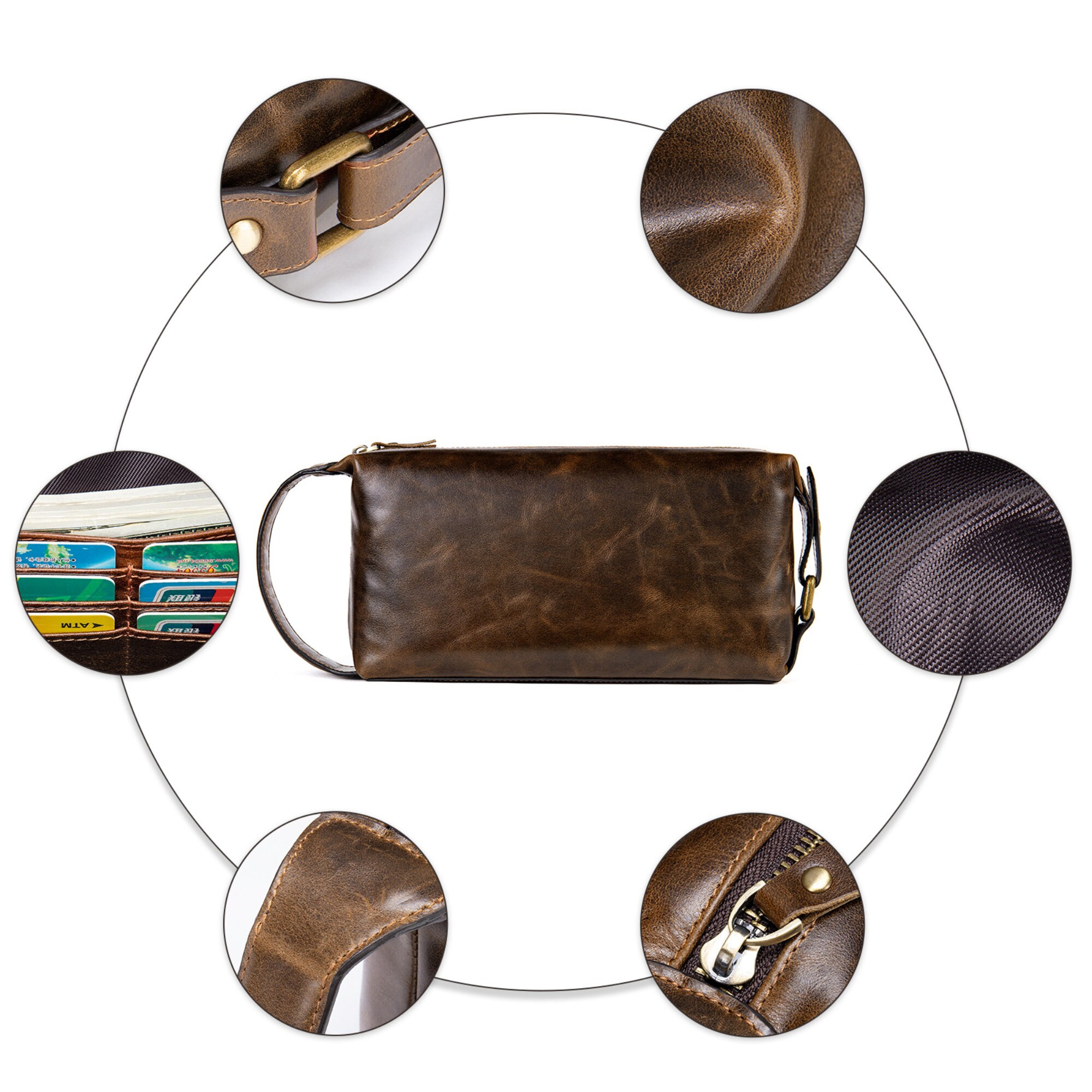 Top Grain Leather Dopp Kit for Men Custom Leather Toiletry Etsy