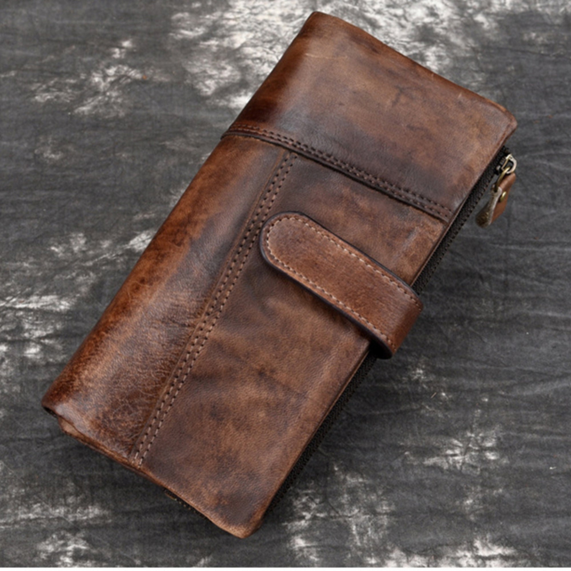Embossed Designer Men Luxury Brand Genuine Leather Wallet Clutch