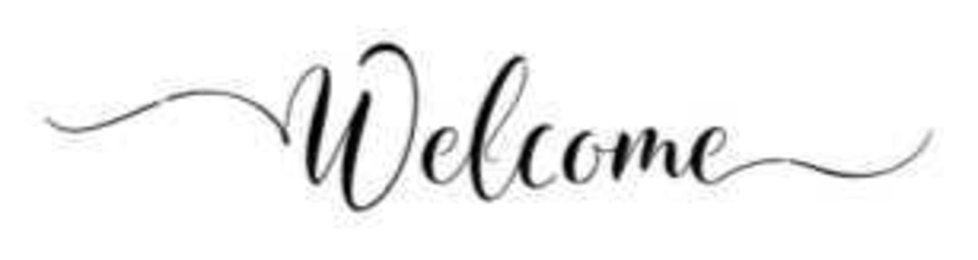 Cute Welcome Script Welcome Script Stencil - Etsy