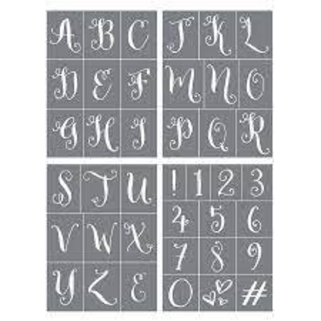 Mesh Lettering Alphabet 3 Mesh Stencil 9x12 Sheet - Etsy