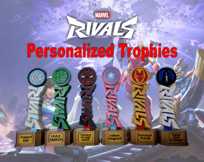 Personalized Marvel Rivals Video Game Trophy - Etsy