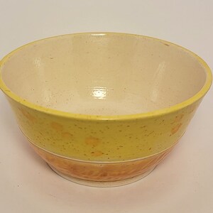 Yellow Orange Striped 4 Small Bowls Set