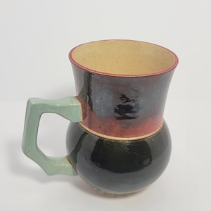 Red and Dark Green Marble Mug