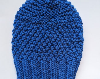 Hand Knit Winter Hat Cuffed Beanie Cap