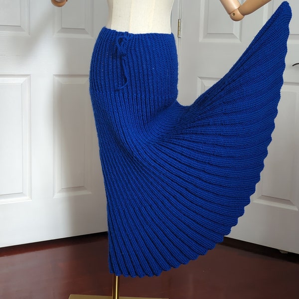 Long Knit Skirt Etsy
