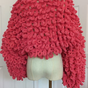 Puffy Loop Bolero Jacket in Pink