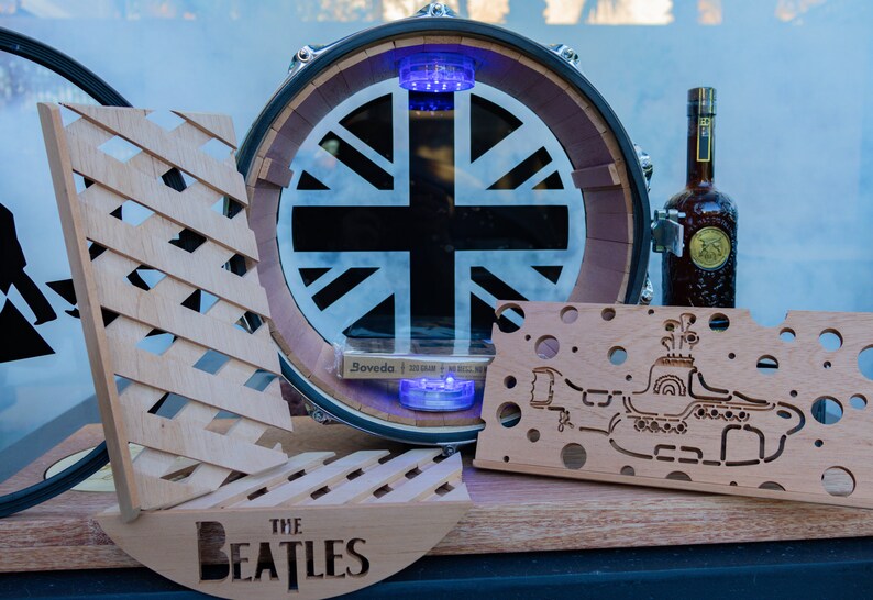 Drum Humidor Beatles Cigar Humidor Band Yellow Submarine Abbey Road Whiskey Bar Cigar Bar Fits