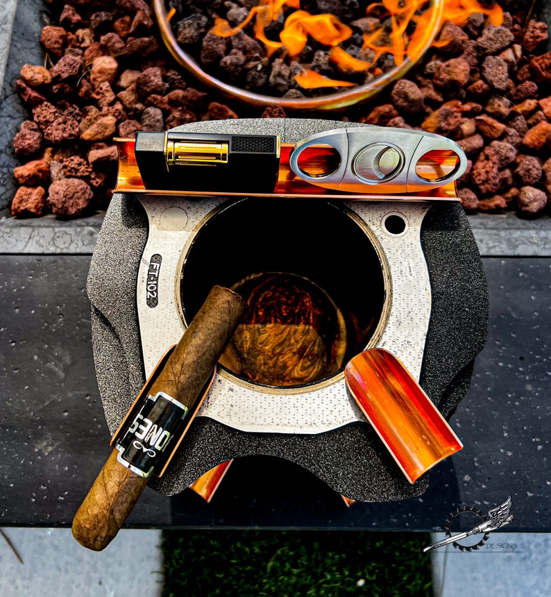 Cigar Ashtray Harley Davidson Ashtray Motorcycle Engine Ashtray Custom Made to Order Ashtray