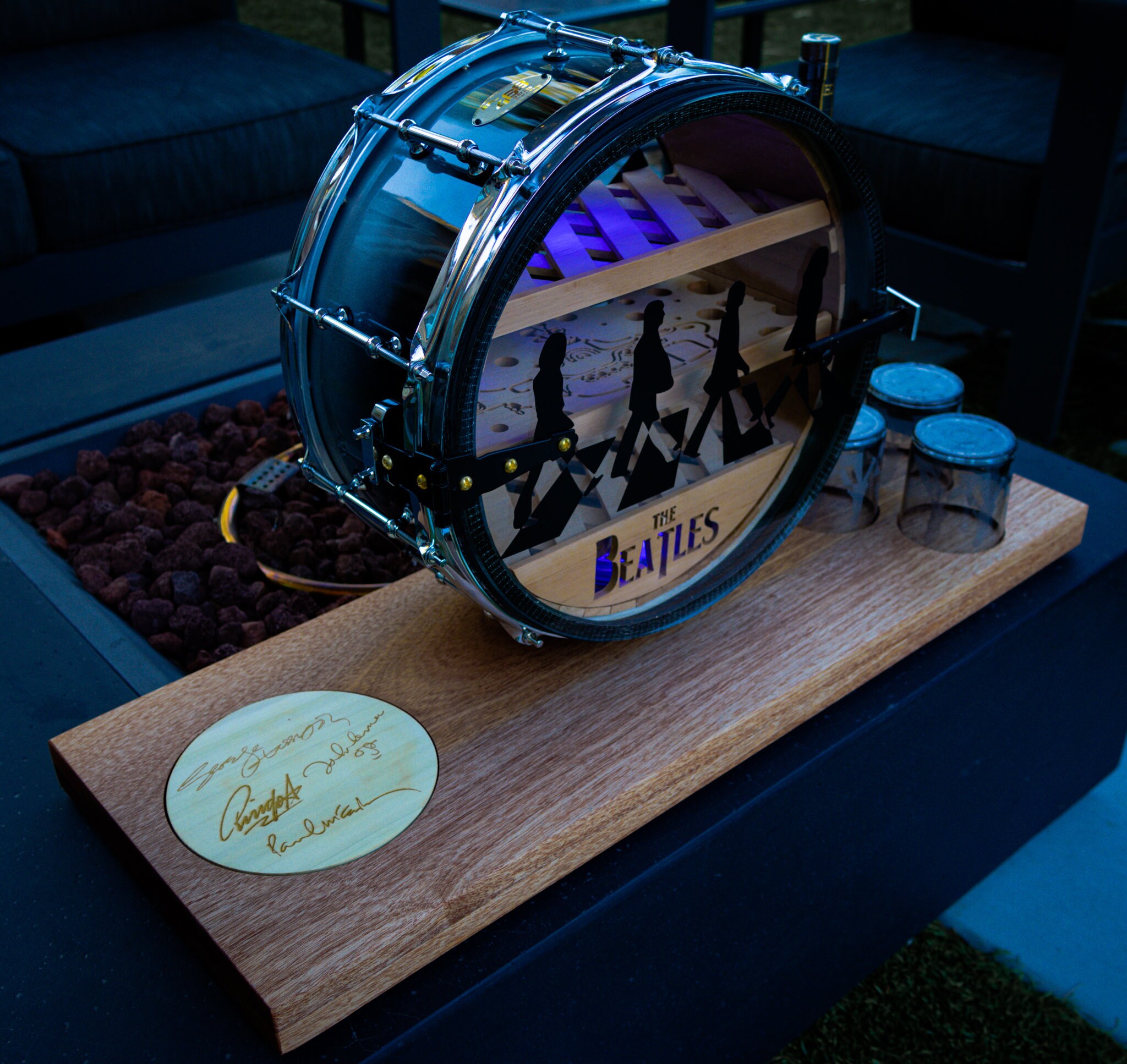 Drum Humidor Beatles Cigar Humidor Band Yellow Submarine Abbey Road