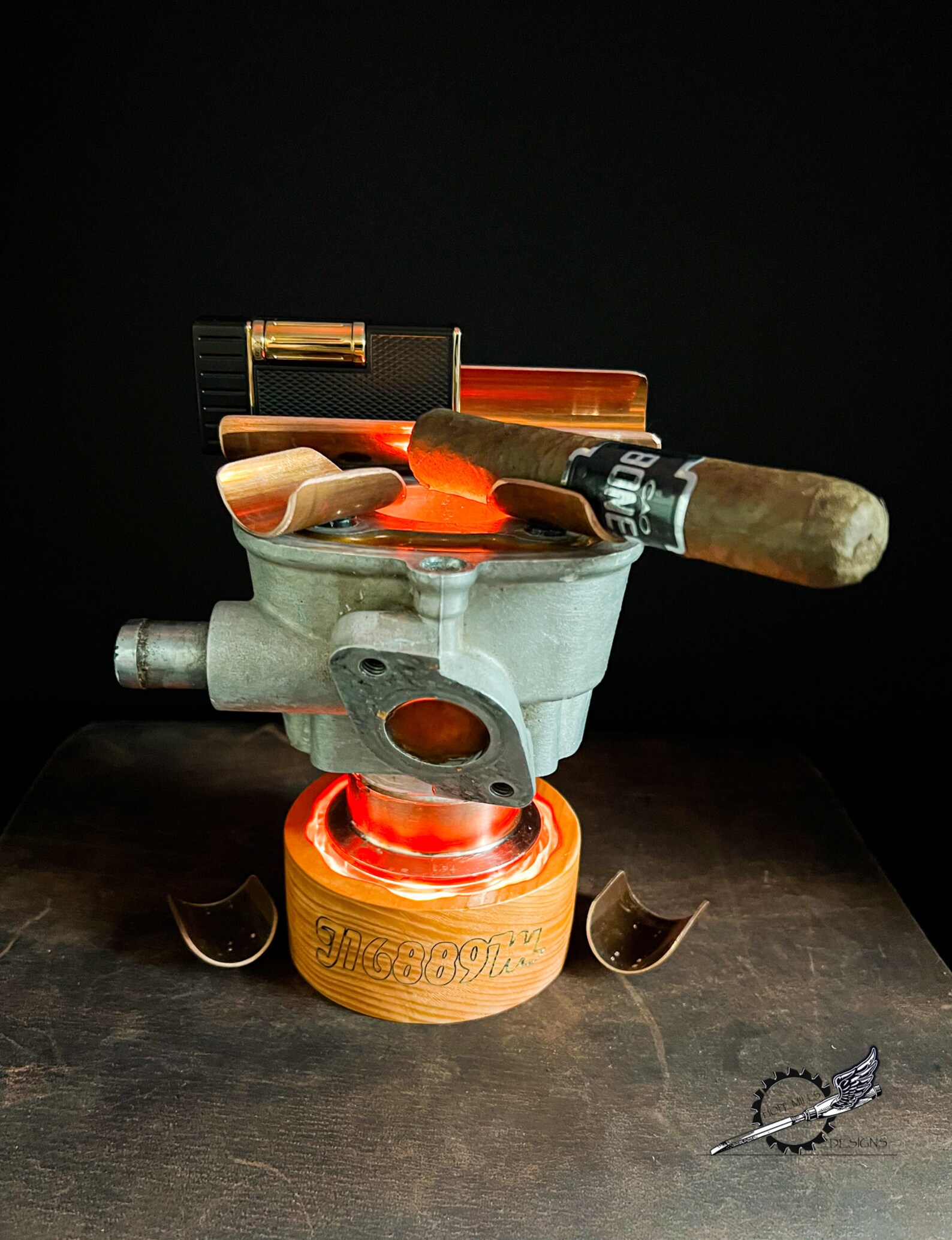 Cigar Ashtray Harley Davidson Ashtray Motorcycle Engine Ashtray Custom