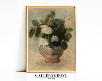 Vintage Art | Flower Print | Old Artwork | SHIPPED PRINTS | Vintage Poster | Vintage Flower Painting