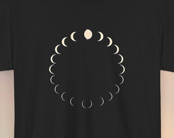 Vintage Moon Phases T-Shirt: Celestial Lunar Cycle Graphic Tee