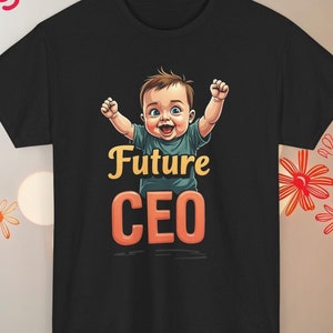 Grappige baby-T-shirt toekomstige CEO, schattig babycadeau, baby-T-shirt toekomstige leider, schattig babyshirt, baby-outfit CEO, kraamcadeau