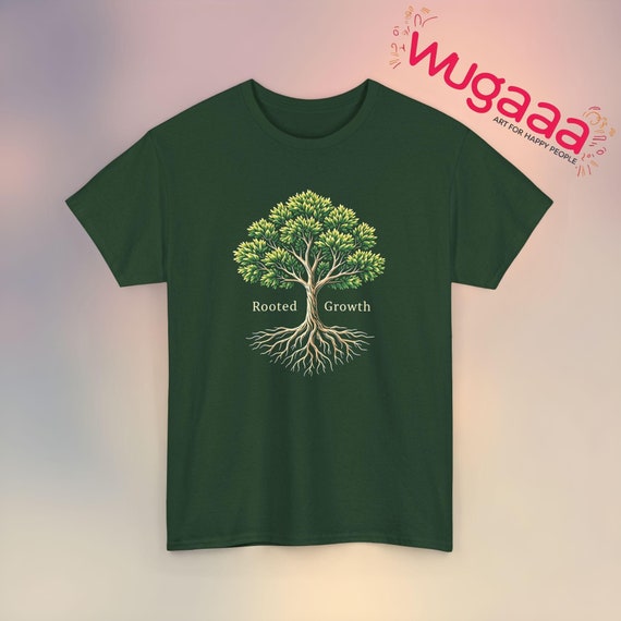 Rooted Growth Tree Graphic T-shirt: Inspirational Botanical Art - Etsy