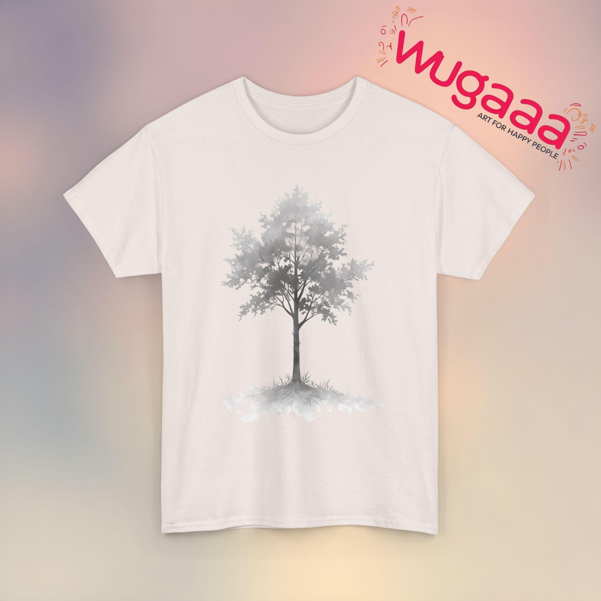 Monochrome Tree T-shirt: Artistic Nature Print Tee - Etsy