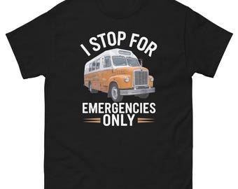 Vintage Bus Graphic T-Shirt: Retro Vehicle Tee, Bus Enthusiast Gift