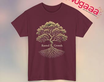 Rooted Growth Tree Graphic Tee - Nature Inspired Design - Etsy