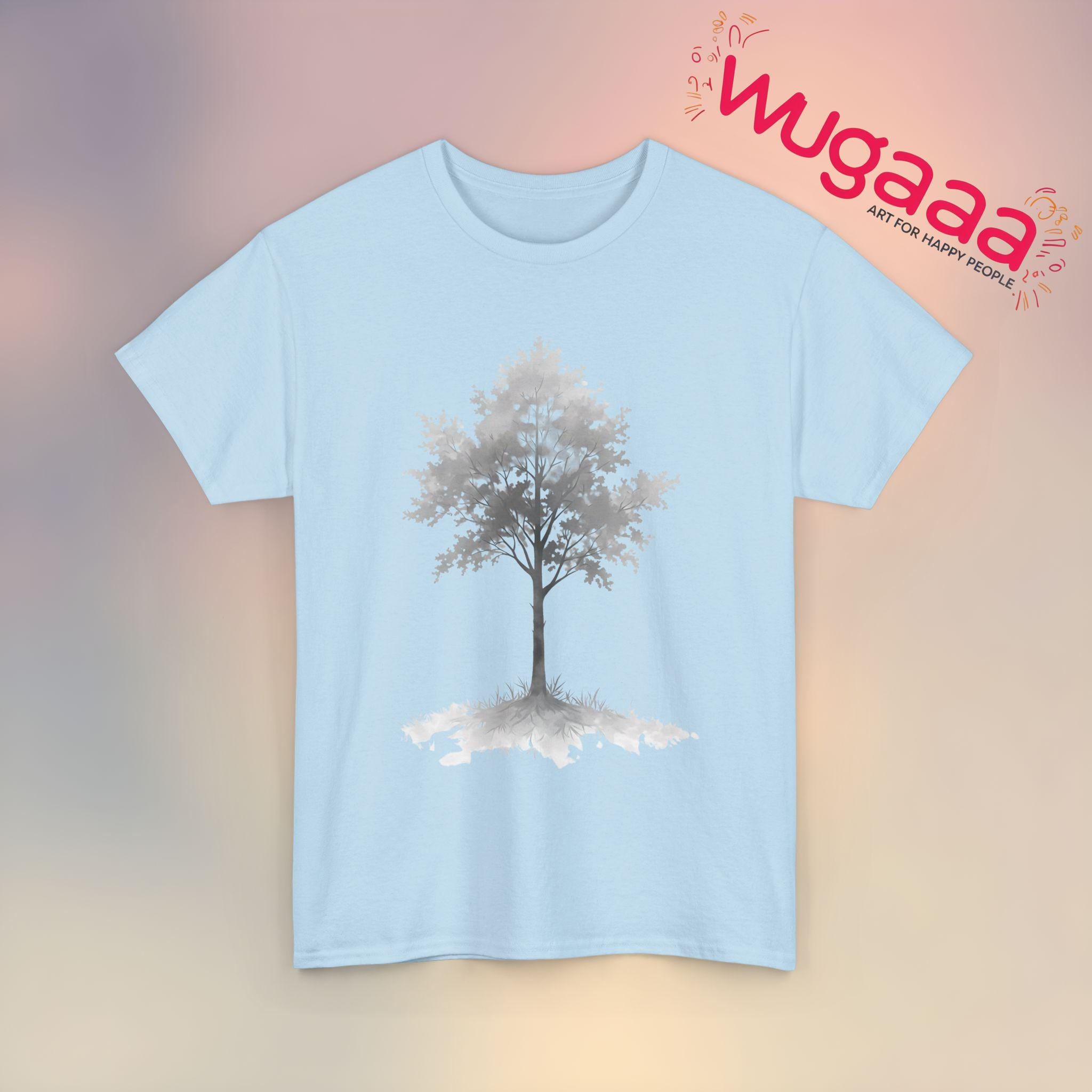 Monochrome Tree T-shirt: Artistic Nature Print Tee - Etsy