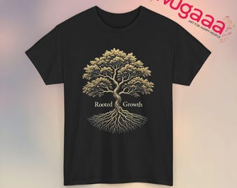 Rooted Growth Tree Graphic Tee - Nature Inspired Design - Etsy