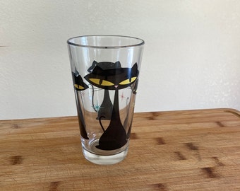 Atomic Black Cat-pintglas, moderne stijl uit het midden van de eeuw