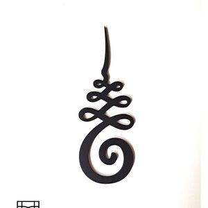 Unalome Wooden Wall Art, Natural Wood Veneer, Yoga Wall Decor, Mandala Wall Art