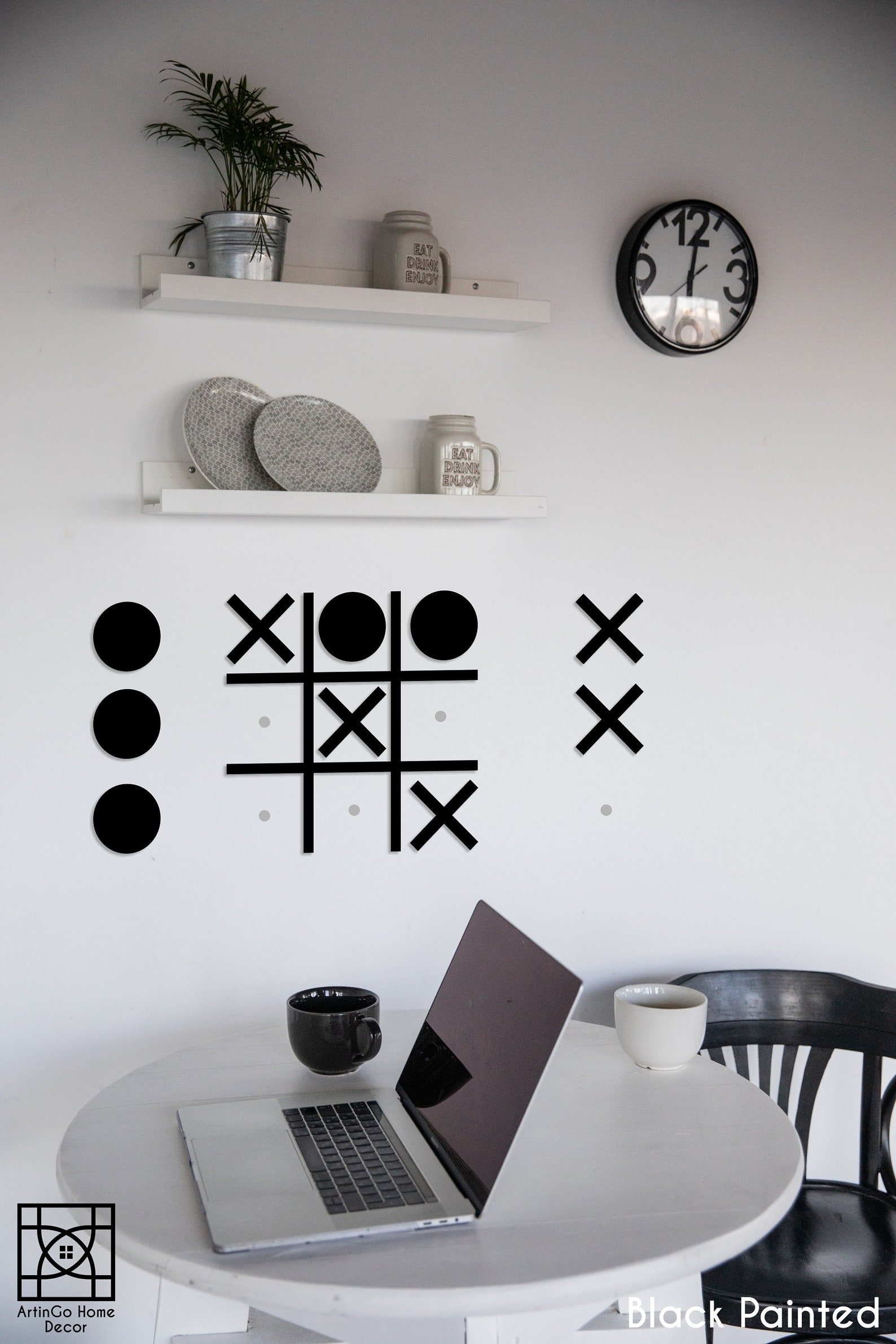 Tic Tac Toe Wooden Wall Game, Natural Wood Veener, Nursery Wall art ...