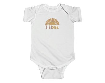 Lil Sis Big Sis a juego con las camisas solares Infant Onsie