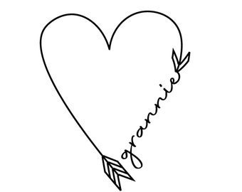 Imágenes prediseñadas de Grannie Heart, regalo para el Día de la Madre (descarga digital)