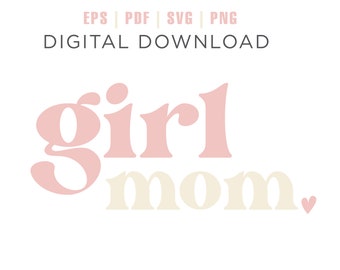 Chica mamá Svg, Chica mamá EPS, Chica mamá PDF, Chica mamá Svg, Png, Día de la madre Svg, Chica mamá camiseta Svg, Png, Eps, Descarga de archivos, Descarga digital