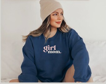 Sudadera para mamá niña, sudadera con cuello redondo "Mom Life", regalo para baby shower