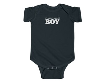 Body para bebé "Mama's Boy" y camiseta a juego para mamá e hijo.
