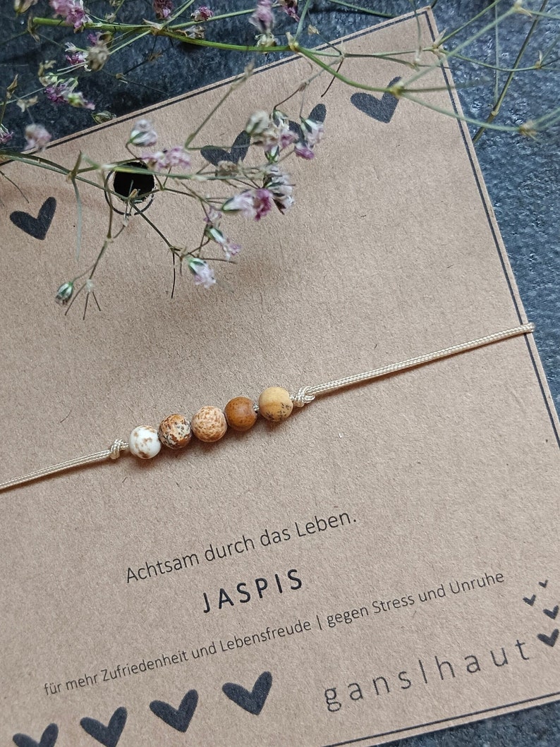 Armband mit mehreren Steinen Jaspis zdjęcie 1