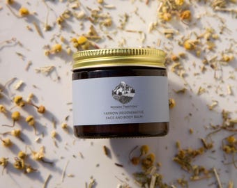 Yarrow Regenerative Tallow Balm, Blue Tansy, Frankincense, Organic Face Moisturizer
