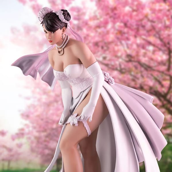 Chun Li Bridal Gown Street Fighter China Spring Statue Figure 3d Model 3d Printer 3d Paint stl files