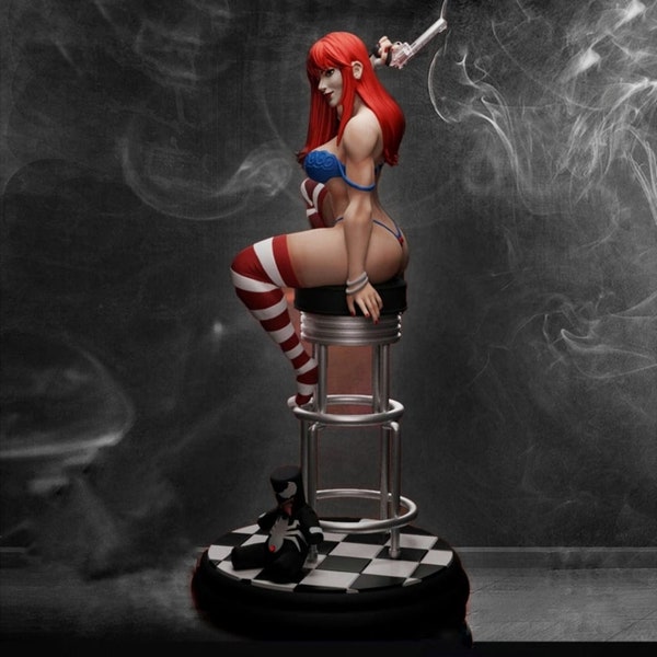 Mary Jane at the Bar Spiderman Sexy Figure Statue 3d Printer stl files