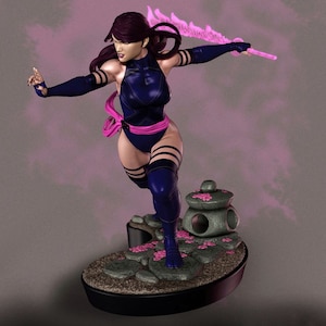 Psylocke X-men Figure Stand Statue 3d printer stl files