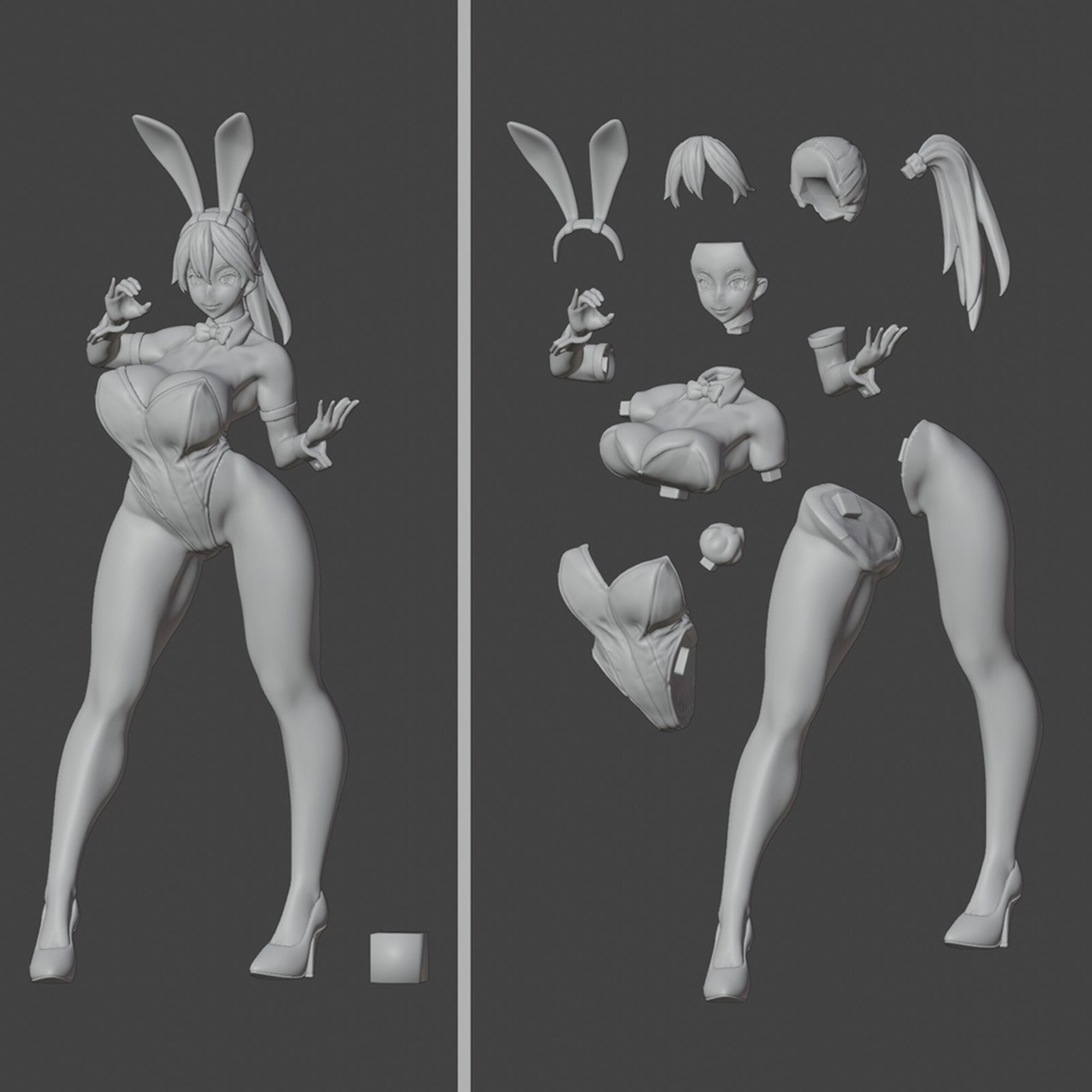 Bunny Girl Playgirl 3d Print Stl Files-3d Model-Figure-Statue-Instant Download-Digital Download-Google Drive