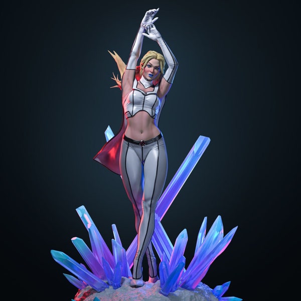 Emma Frost X-Men Figure 3d Printer model stl files
