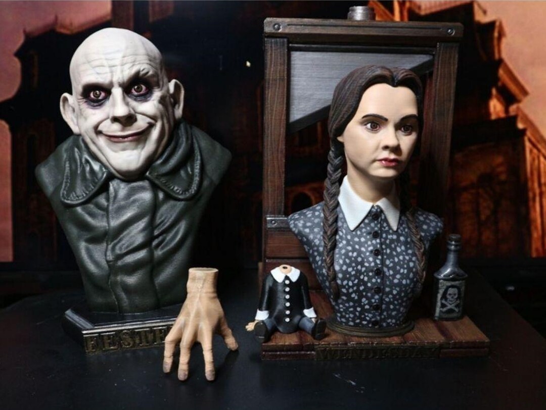 Wednesday Addams Bust Figure 3d Printer Stl Files - Etsy Japan->
