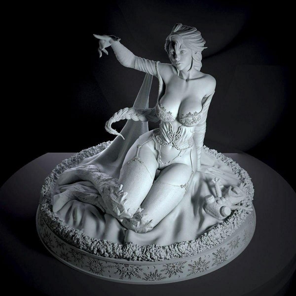 Elsa nsfw naked nude figure statue 3d printer stl files