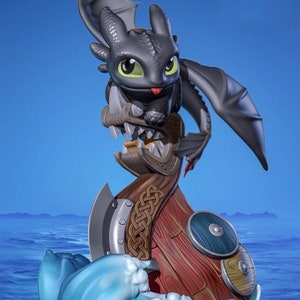 Toothless Dragon How to Train Your Dragon Figure Figurine Statue 3d Printer Painted stl files