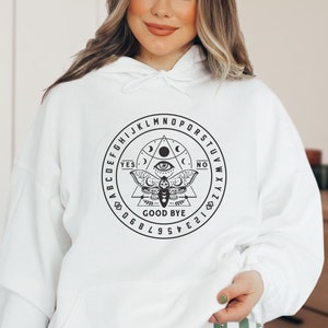 Witchy Unisex Hooded Sweatshirt-Halloween Sweatshirt,Witchy Clothing,Ouija Board Witchcraft Shirt,Pagan Sweatshirt,Witch Shirt