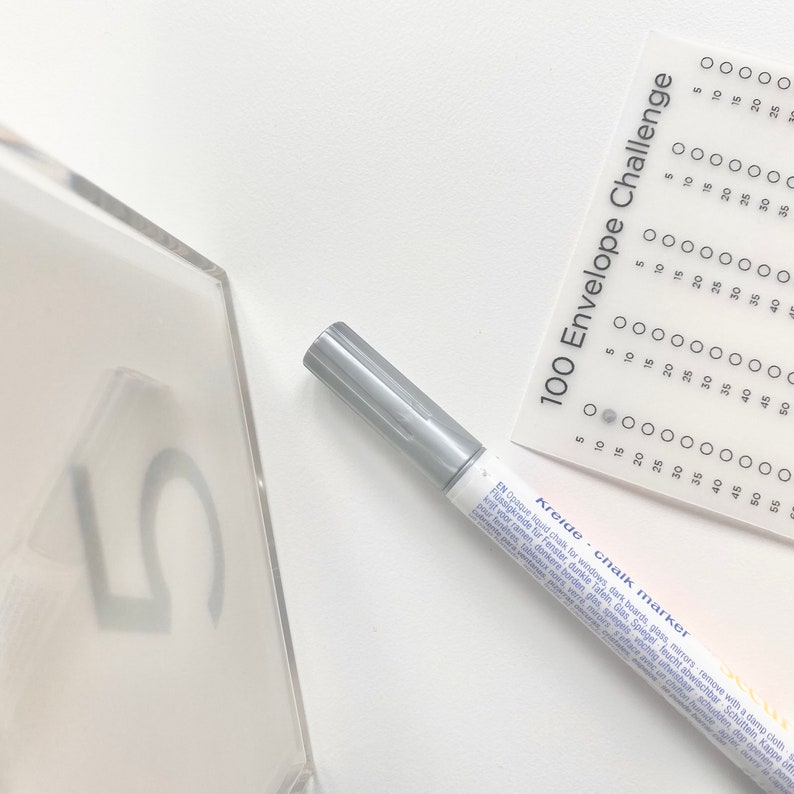 100 Envelopes Challenge With Acrylic Box Etsy