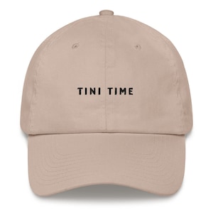 Tini Time Dad Hat with Black Embroidery